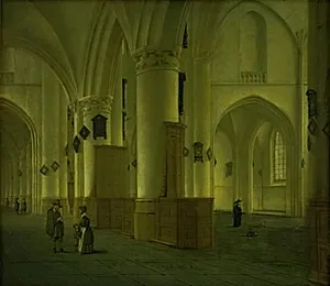Sideskibet i Skt. Bavo i Haarlem by Isaak van Nickelen