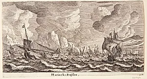 Sildebåde på havet by Reinier Zeeman