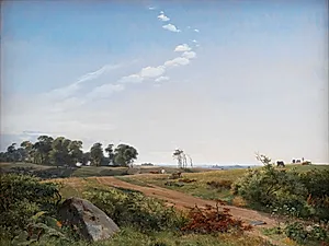 Sjællandsk landskab. Åben egn i det nordlige Sjælland by Johan Thomas Lundbye