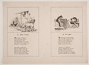 Skaden og grisen; De to katte by Adolph Kittendorff