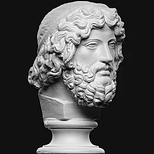Skægget guddom, Zeus by Ubekendt
