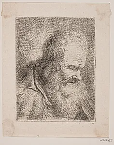 Skægget Olding, Brystbillede by W.A. Müller