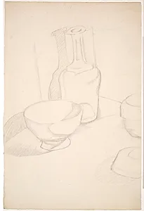 Skål og karaffel by Juan Gris