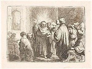 Skattens mønt by Rembrandt van Rijn