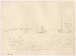 Skibe i Københavns havn. by C.W. Eckersberg