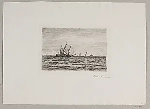 Skibe i sundet by Carl Locher