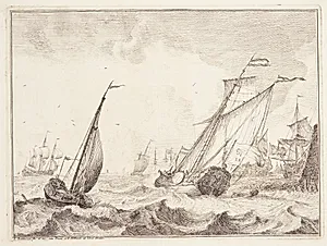 Skibe ud for den hollandske kyst