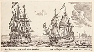 Skibene De Parel og De Dubbele Arend by Reinier Zeeman
