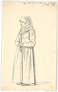 Skipperkonen Anne Sørensen fra Vesterby på Læsø by Martinus Rørbye