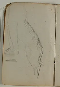 Skitse af dyrekrop (løve) by Niels Larsen Stevns