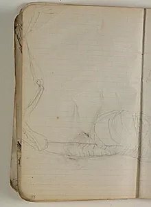 Skitse af dyreskelet by Niels Larsen Stevns