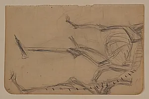 Skitse af dyreskelet by Niels Larsen Stevns