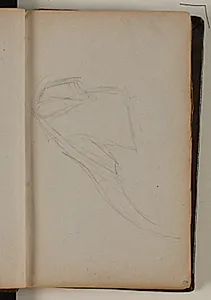 Skitse af elefanthoved by Niels Larsen Stevns