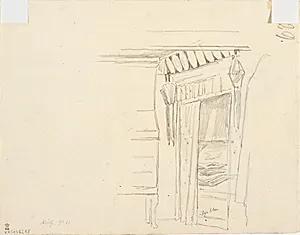 Skitse af en alkove by Martinus Rørbye