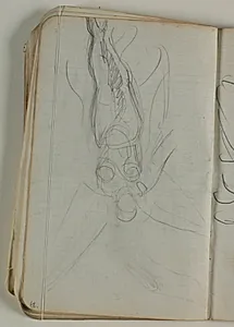 Skitse af engel by Niels Larsen Stevns