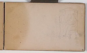 Skitse af græsk gravstele by Niels Larsen Stevns