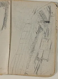 Skitse af jolle by Niels Larsen Stevns