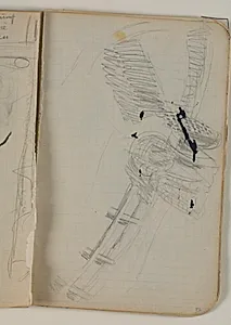 Skitse af jolle(?) by Niels Larsen Stevns