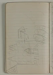 Skitse af Niels Bangs stuehus i Ålborg. by Niels Larsen Stevns