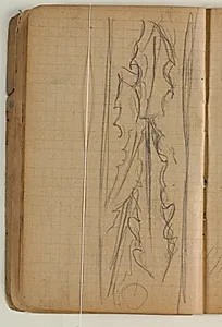 Skitse af planteornament by Niels Larsen Stevns