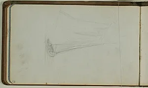 Skitse af sejlbåd by Niels Larsen Stevns