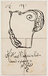 Skitse til asymmetrisk vase