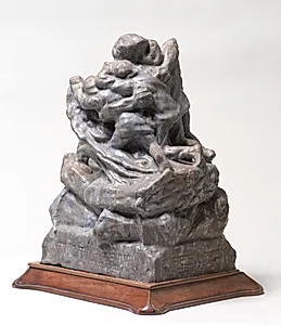 Skitse til ikke udført monument for polarforskerne Mylius Erichsen, P. Høeg Hagen og Jørgen Brøndlund by Niels Hansen Jacobsen