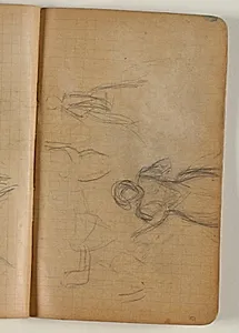 Skitser af (dansende?) kvinde by Niels Larsen Stevns