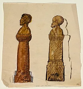 Skitser af en buste by Niels Larsen Stevns