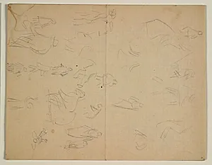 Skitser af figurer i bevægelse by Niels Larsen Stevns