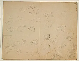 Skitser af figurer i bevægelse by Niels Larsen Stevns