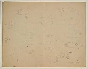 Skitser af figurer i bevægelse by Niels Larsen Stevns