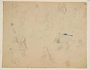 Skitser af figurer i bevægelse by Niels Larsen Stevns