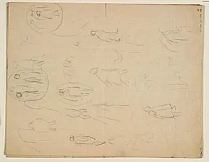 Skitser af figurer i bevægelse by Niels Larsen Stevns