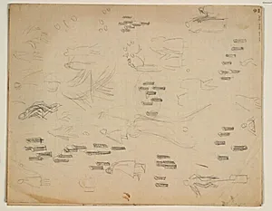 Skitser af figurer i bevægelse by Niels Larsen Stevns