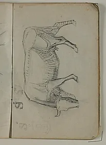 Skitser af køer. Udkast til monogram: SJ eller JS (Joakim Skovgaard) by Niels Larsen Stevns