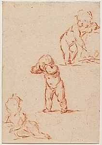 Skitser af putti by Ubekendt