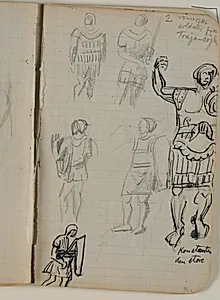 Skitser af romerske soldater by Niels Larsen Stevns