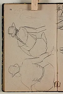 Skitser af siddende figurer by Niels Larsen Stevns