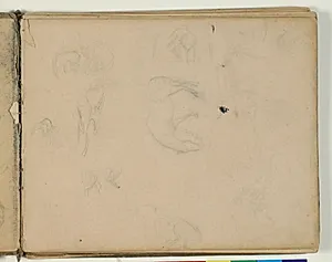 Skitser og rids af dyr, bl.a. hest og abe by Niels Larsen Stevns
