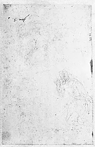 Skitser til Madonna med barn og en knælende figur by Francesco Solimena