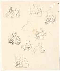 Skitser til maleri af W.A. Müller, Kunstakademiet. by C.A. Lorentzen