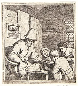Skolelæreren by Adriaen van Ostade