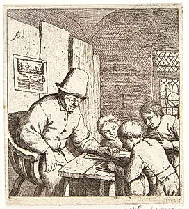 Skolelæreren by Adriaen van Ostade