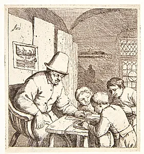 Skolelæreren by Adriaen van Ostade