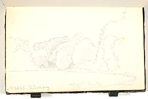 Skovbryn ved en sø by P.C. Skovgaard