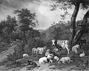 Skovegn med kvæg by Jan van der Meer (II)