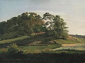 Skovklædte bakker i Sørupvang by Johan Thomas Lundbye