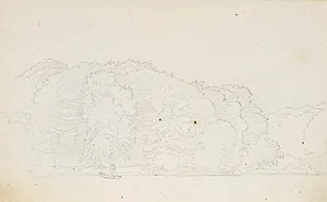 Skovparti ved en sø by P.C. Skovgaard