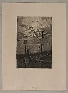 Skovrydning. Aften by Thorvald Niss